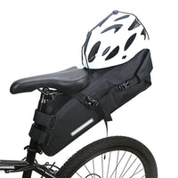 Borsa da sella per bicicletta Garvee da 16 litri, materiale robusto e impermeabile, per bici da strada e mountain bike, nera