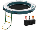 Garvee Isola Galleggiante Gonfiabile 1,8x1,5m per 2-3 Persone, PVC Robusto, Antiscivolo, Spiaggia e Lago, Blu
