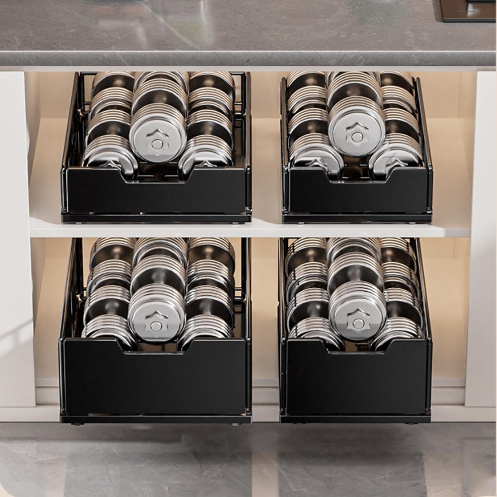 Organizzatore estensibile per mobili da cucina Garvee in acciaio al carbonio per cucina e bagno, montaggio flessibile, robusto, metallo, non richiede foratura