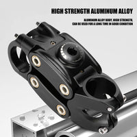 Garvee 7° 45mm Regolabile Ammortizzato Attacco Manubrio MTB BMX, Struttura 4-Link, Molla Variabile, Assorbimento Urti, Comfort Spalla, Nero