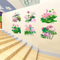 Adesivi per WC Garvee Lotus, impermeabili, in PVC autoadesivo, per bagno, soggiorno, camera da letto, 30 x 30 cm, colori assortiti