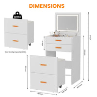 Garvee Vanity 3 in 1 SP-VC-3 Bianco - Multifunzionale, Compatto - Perfetto per Bagno o Camera da Letto