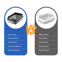 Lettiera per gatti Garvee in acciaio inox con coperchio, profonda 15 cm, antiruggine, grande capacità per uso domestico, doppio tappetino per lettiera, facile da pulire