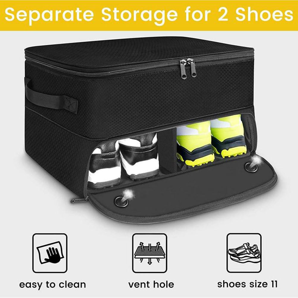 Garvee Organizer Da Golf Per Bagagliaio In Tessuto Oxford 420D, Tasche Regolabili E Ventilate, Nero, Leggero E Resistente, Ideale Per Viaggi E Golf