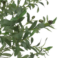 Albero di ulivo artificiale Garvee da 6 piedi con foglie realistiche, facile da curare, stelo flessibile per ufficio e soggiorno, plastica e cemento, verde