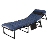 Garvee Letto da Campeggio per Adulti, Letto Pieghevole Portatile, Doppio Strato Oxford, Telaio in Metallo 181 kg, Materasso Rimovibile, Campeggio e Ufficio, Setup Rapido, Multi-Colore - Blue 200Cm