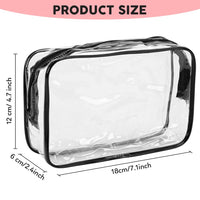 Garvee Borsa da toilette trasparente in PVC Borsa da viaggio per liquidi Bagaglio a mano 18x6x12 cm Trasparente