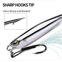 Garvee set di 5 esche da pesca 3D con occhi a 360°, riflettenti, 2 ami, 30 g per acqua dolce e salata, realistiche, resistenti, versatili