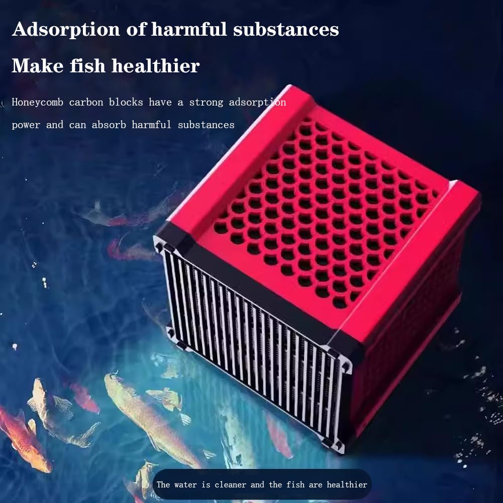 Cubi di purificazione dell'acqua Garvee Filtro a carbone attivo per acquario Struttura a nido d'ape 11,5 x 11 x 11,5 cm