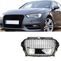 Garvee Griglia Paraurti Anteriore Honeycomb per A3 S3 2013-2015, Materiale Resistente, Design Aerodinamico, Uso Urbano, Nero