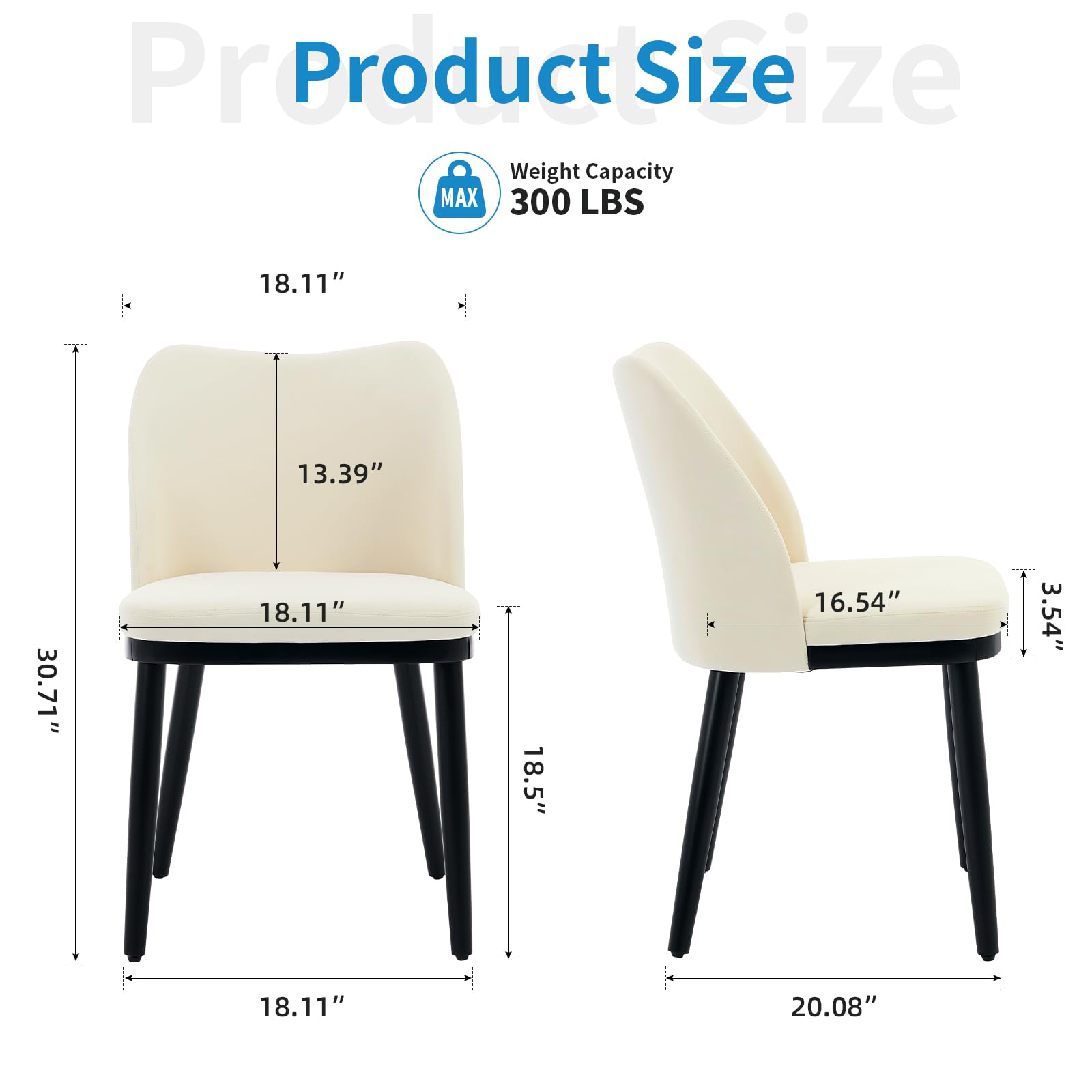 Set di 2 sedie da pranzo in velluto Garvee con schienale a forma di cuore, seduta imbottita, gambe in legno, per cucina e ristorante, comode e stabili