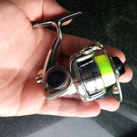 Garvee Carrete Giratorio Compacto De Pesca MN100 Metal 4.3:1 Relación De Engranajes Mango Reversible Antideslizante Para Carpa Lubina Trucha Agua Dulce Y Salada