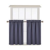 Tende oscuranti Garvee, 2 pezzi, per finestre, soggiorno, cucina, camera da letto, isolate termicamente, 26×24 pollici, grigio scuro
