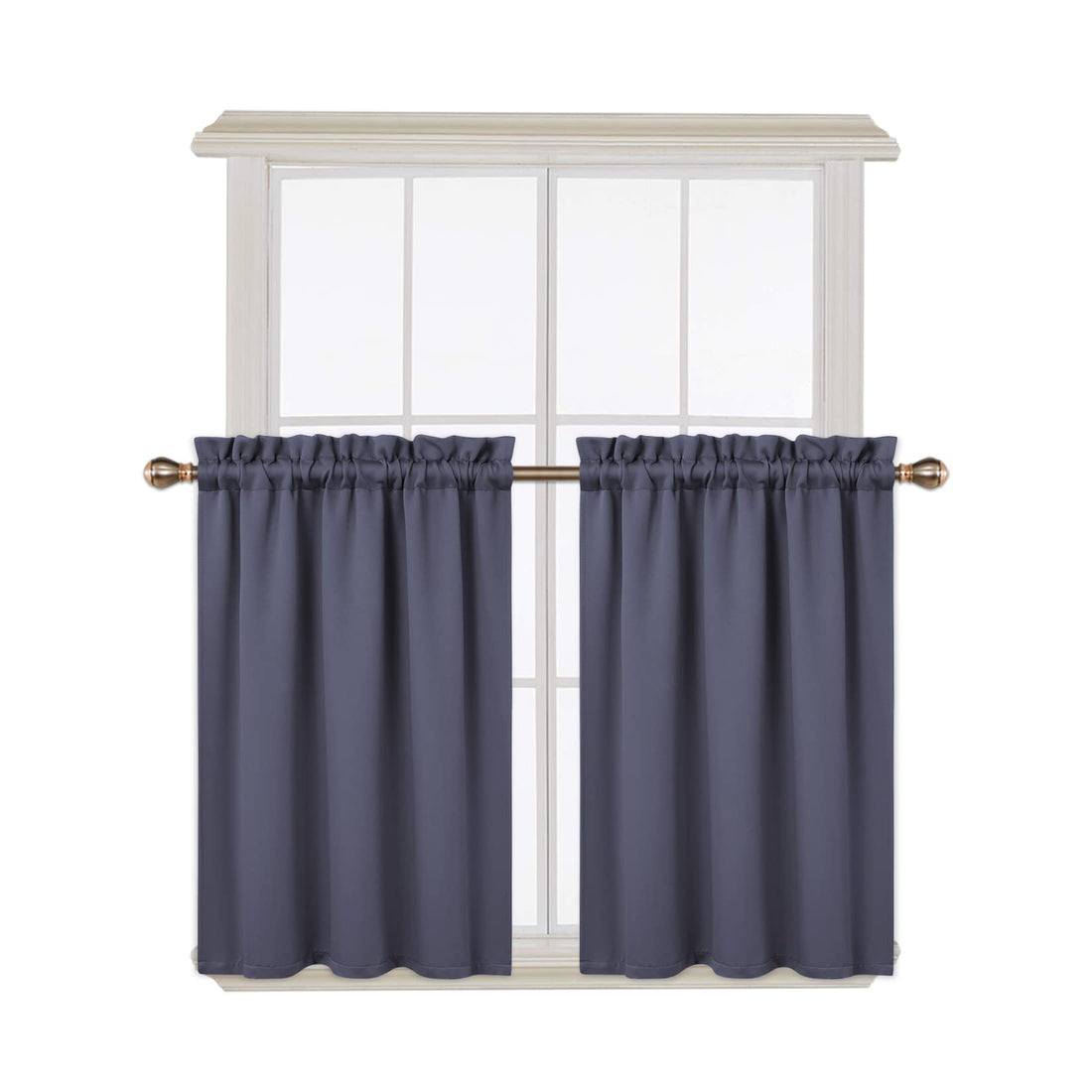 Tende oscuranti Garvee, 2 pezzi, per finestre, soggiorno, cucina, camera da letto, isolate termicamente, 26×36 pollici, grigio scuro