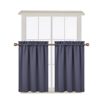 Tende oscuranti Garvee, 2 pezzi, per finestre, soggiorno, cucina, camera da letto, isolate termicamente, 26×36 pollici, grigio scuro
