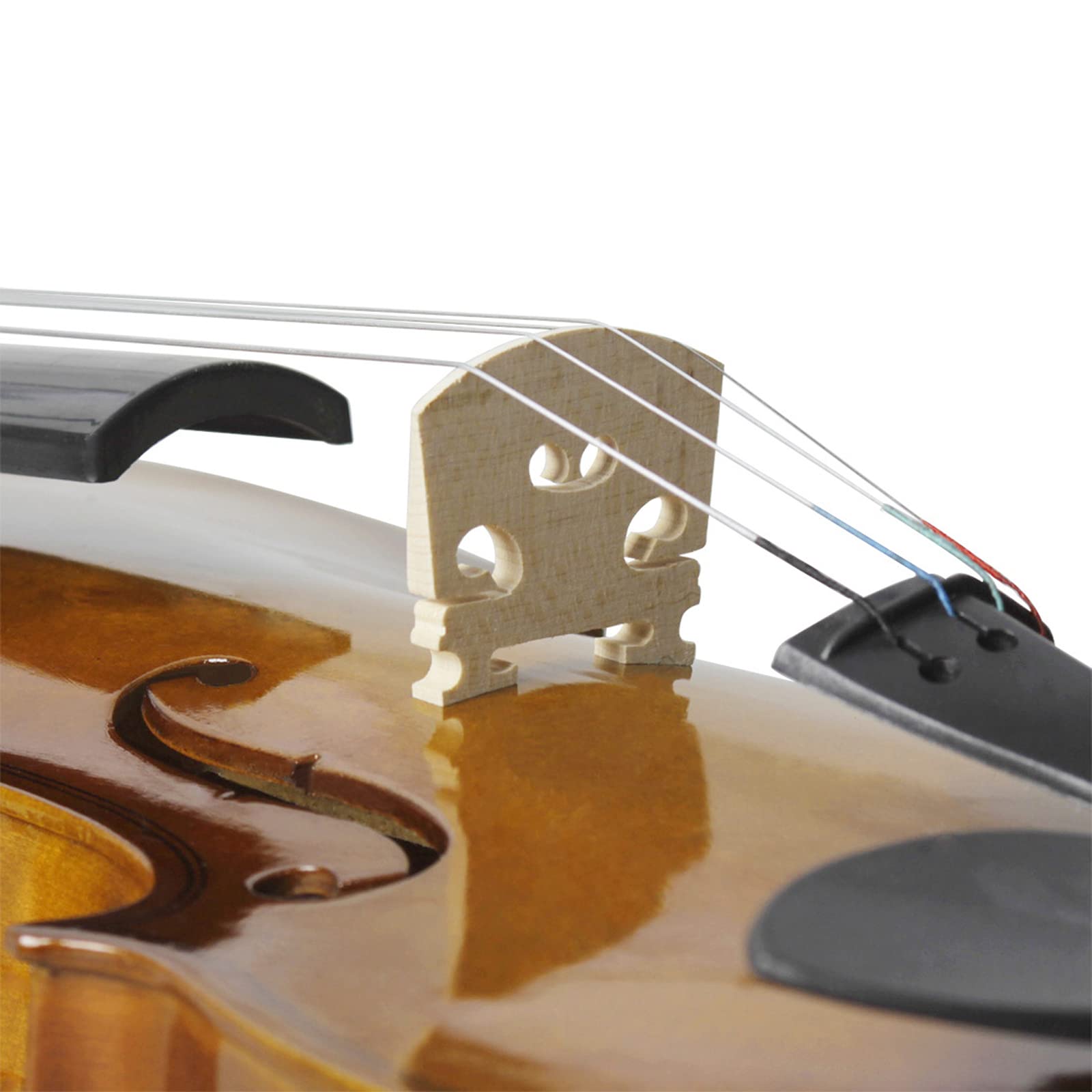 Violino acustico Garvee per principianti, in legno di abete, con custodia e archetto, strumento per principianti per orchestra e banda da concerto
