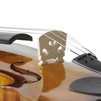 Violino acustico Garvee per principianti, in legno di abete, con custodia e archetto, strumento per principianti per orchestra e banda da concerto