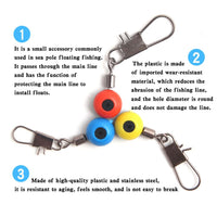 Garvee Kit Accessori Pesca Polivalenti - Emerillons, Perle, Clips - Metallo Elettrolitico Resistente Corrosione - Acqua Dolce e Salata - 100 Pezzi Trasparente