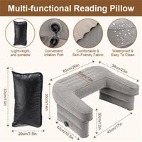 Garvee Cuscino Gonfiabile Da Lettura Ergonomico Gaming In PVC E Peluche, Pieghevole, Portatile, Casa E Outdoor, 80x60x37cm, Multicolore