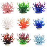 Rami di Corallo Garvee Imitati Ornamenti di Corallo per Acquario Decorazione Duratura PVC Impermeabile Blu Bianco per Vasche per Pesci - Blau Und Weiß