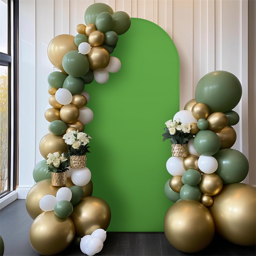 Garvee Pokrowiec Na Tło Łuku Ślubnego 1.2x2.2m - Osłona Łuku, Okrągły Wierzch, Tkanina, Dekoracja, Stojak Na Urodziny, Ceremonie, Ogród, Altanki