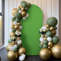 Garvee Pokrowiec Na Tło Łuku Ślubnego 1.2x2.2m - Osłona Łuku, Okrągły Wierzch, Tkanina, Dekoracja, Stojak Na Urodziny, Ceremonie, Ogród, Altanki