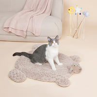 Garvee Pet Sleeping Mat a forma di pecora, ultra morbido, antiscivolo, per cani e gatti, color tè al latte, confortevole, caldo, versatile, per la casa e i viaggi