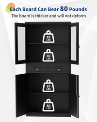 Armadio portaoggetti in metallo Garvee da 72" con cassetti e ante chiudibili a chiave per garage e officina, 72"x31,5"x16,5", acciaio verniciato a polvere, arrotolabile