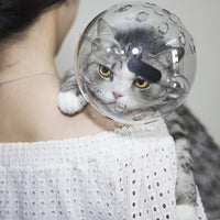 Casco trasparente per gatti GARVEE con ventilazione, anti-leccamento e morso, materiale leggero, dimensioni ridotte, per recupero e cura, graziose orecchie da gatto