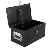Garvee Cassetta Attrezzi 50,8 cm Alluminio Piastra Diamante - Impermeabile con Serratura, Ideale per Pickup, Camper e Rimorchio - Nero