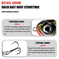 Set di esche da pesca Garvee Topwater, 5 pezzi, ami BKK, popper per acqua dolce e salata, 8 cm, 11,5 g, coda rotante