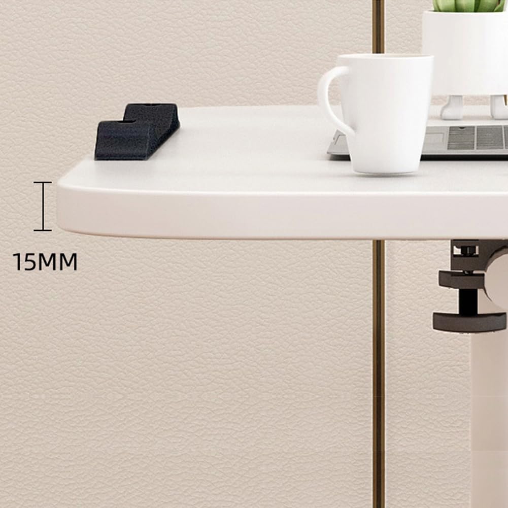 Tavolino da letto Garvee con ruote, altezza regolabile, pieghevole, struttura robusta, tavolo portatile per laptop, ufficio domestico, regolabile, nero
