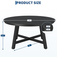 Tavolino da caffè rettangolare moderno Garvee 102x52cm in legno robusto minimalista marrone/nero per soggiorno e balcone