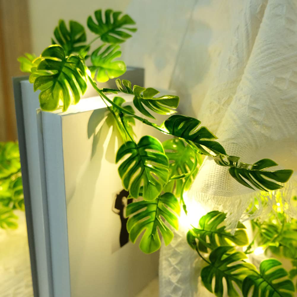 Garvee Ivy Vine String Lights 2m con 20 LED, edera artificiale a batteria per casa e feste in PVC