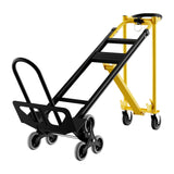 GARVEE Carrello portascale 7,6 cm 1 con cinghie elastiche pieghevoli per impieghi gravosi, per casa e ufficio, capacità di carico di 363 kg, nero - Modello di salita delle scale giallo