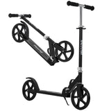 Garvee Monopattino Kick per Adulti e Ragazzi 6+ - Manubrio Regolabile 3 Livelli, Ruote 20.32 cm Resistenti, Alluminio, Piattaforma Ampia, Pieghevole, Sport all'Aperto, Nero - Nero