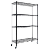 Scaffalatura Garvee a 4 ripiani per carichi pesanti con ruote, ripiani regolabili per cucina e garage, 60x18x72 pollici, acciaio SPCC verniciato a polvere
