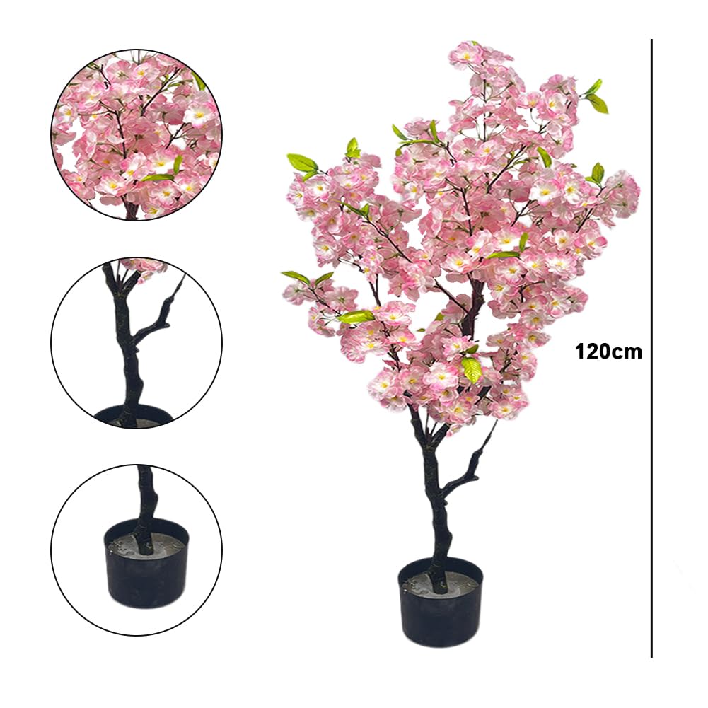 Garvee, pianta artificiale di legno di ferro brasiliano, albero da giardino da 6 piedi con 5 tronchi, flessibile, facile da mantenere, materiale PE, vaso elegante, casa moderna