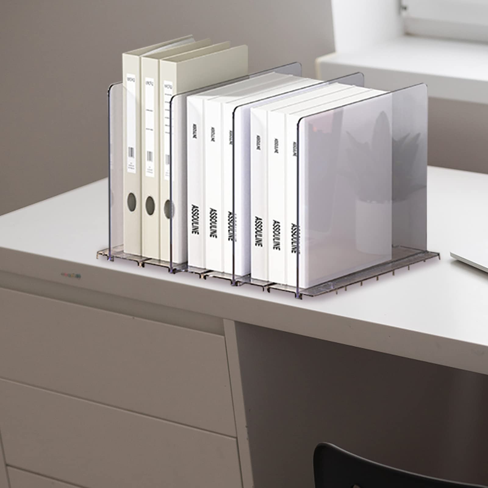 Divisori per scaffali in acrilico Garvee per armadi, divisori alti realizzati in robusto ABS, antiscivolo, versatili per camera da letto e cucina, trasparenti