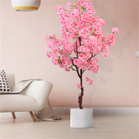 Albero di ciliegio artificiale Garvee da 1,7 m con doppio palo, plastica, rami regolabili, vaso per decorazioni domestiche e per feste, realistico, rosa