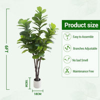 Albero artificiale Garvee da 182.88 cm, realistico, verde, durevole, per interni, senza manutenzione, per casa e ufficio