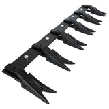 Garvee Barra Denti Secchio 117cm Acciaio 2068KG Carico Elevato Denti Sostituibili Anti-Ruggine per Trattori Sub-Compatti Uso Edilizia - Black