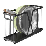 Organizzatore Cucina Garvee Estraibile Stretto Robusto Cestello a Griglia per Cucina e Bagno 26 cm Acciaio al Carbonio Nero