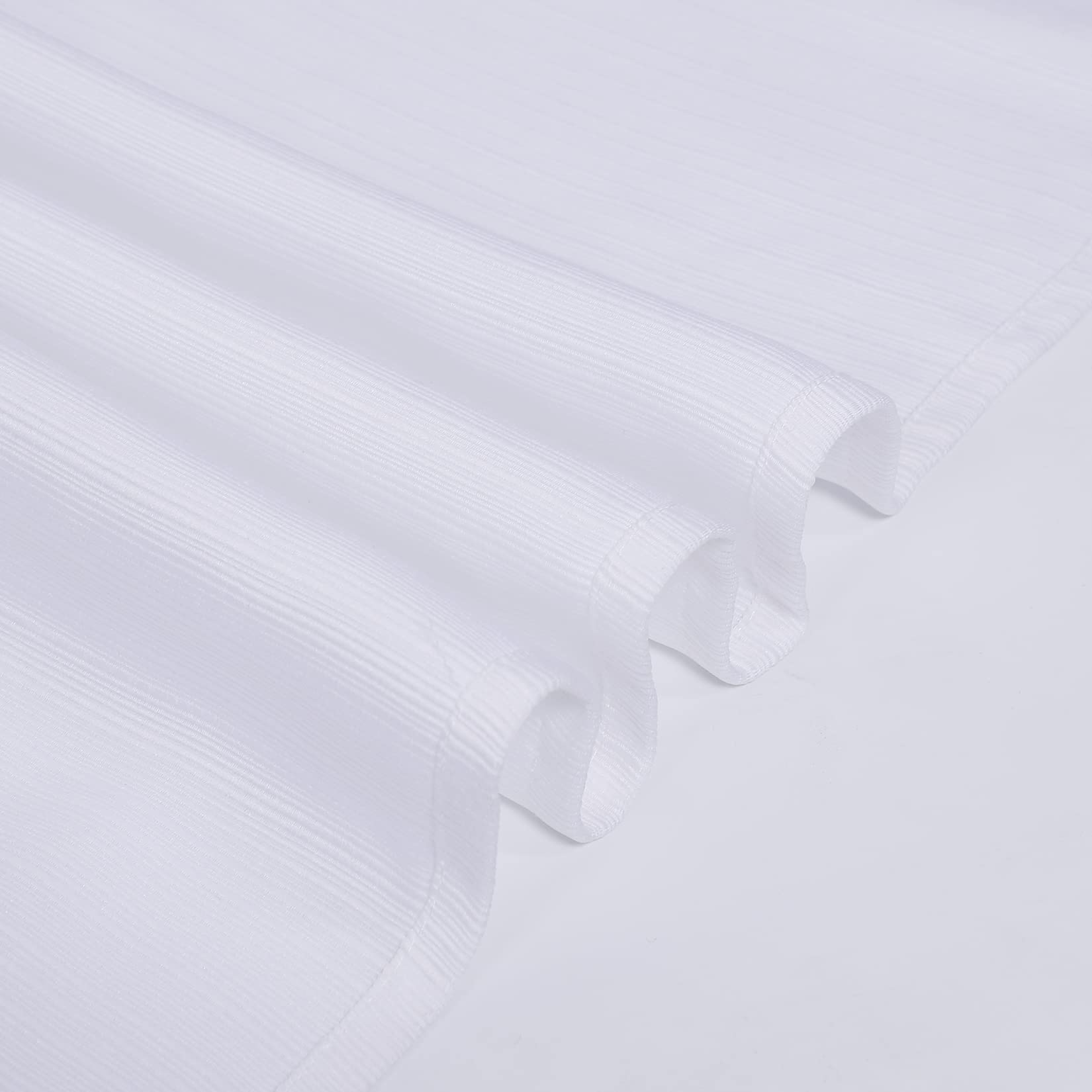 GARVEE Tenda da doccia testurizzata con effetto lino, lavabile, 180x200 cm, bianco, per bagno e vasca da bagno