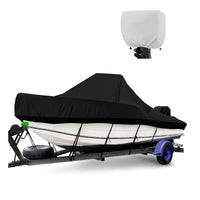 Telo copribarca Garvee Center Console da 20'-22', impermeabile, resistente ai raggi UV, in tessuto Oxford 600D di qualità marina, con ventilazione e asciugatura rapida, per rimorchi rimessaggio.