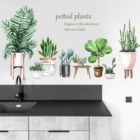 Garvee Adesivi Murali Foglie Pianta - PVC Sicuro, Resistente All'Acqua - Decorazione Soggiorno e Camera - 30x90cm, Verde