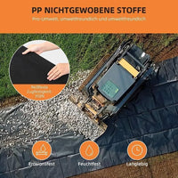 Tessuto anti-erbacce Garvee in pile da giardino 60㎡ (2m x 30m) in PP geotessile 170g, resistenza alla trazione 350N, drenaggio, controllo dell'erosione, vialetto, strada, drenaggi francesi