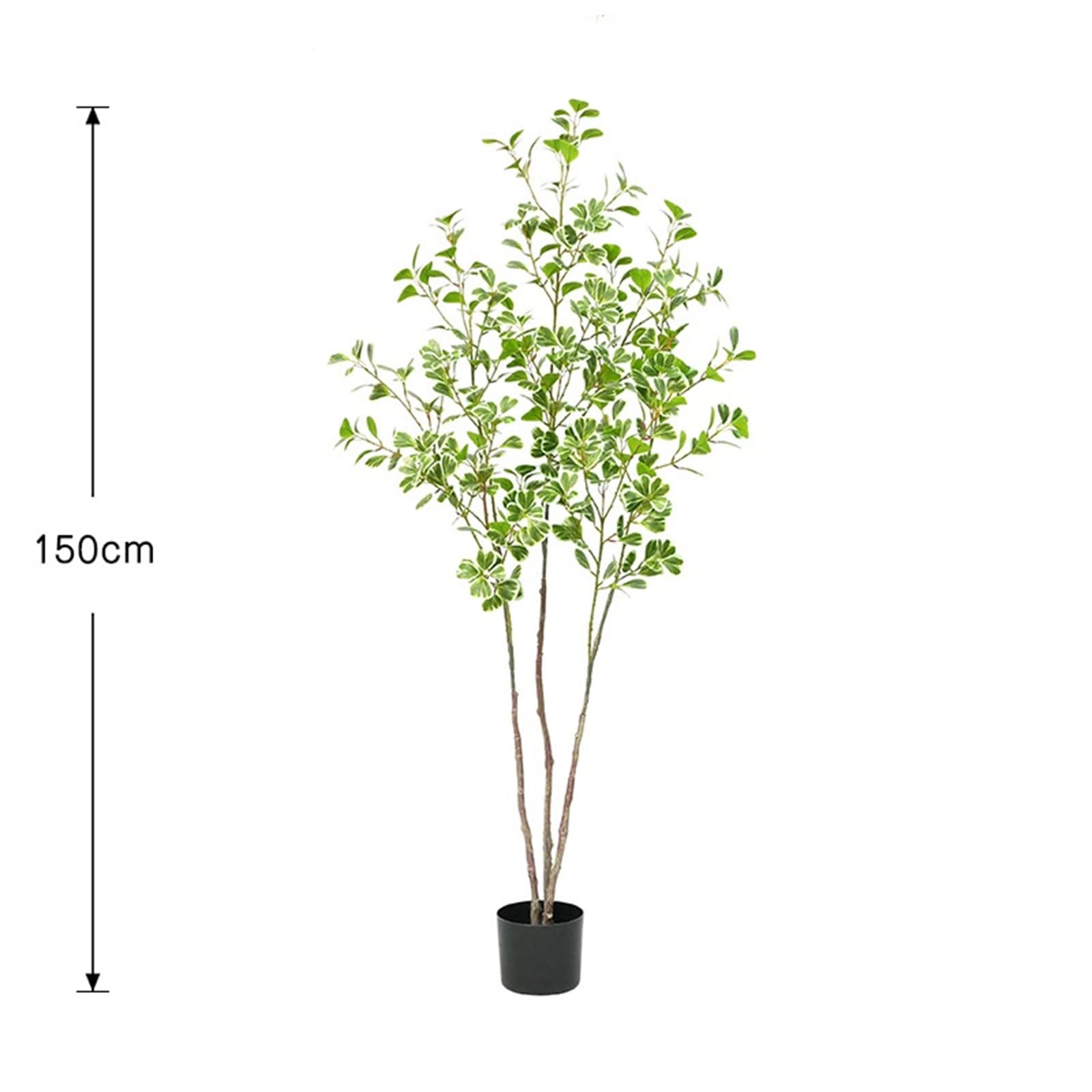 Albero di ficus artificiale Garvee da 5 piedi con rami regolabili e vaso stabile per la decorazione di casa e ufficio, facile da pulire, consistenza realistica, verde