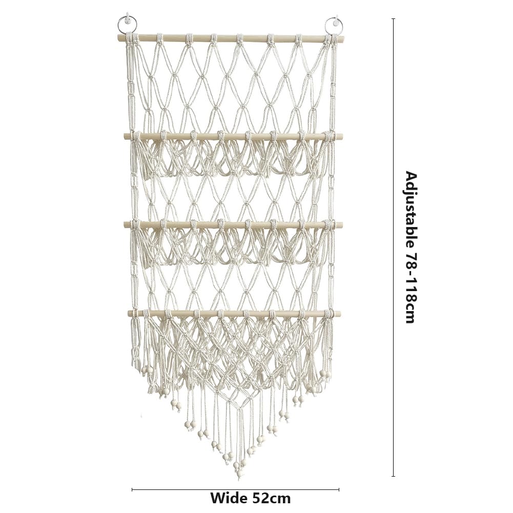 GARVEE Portaoggetti da appendere in cotone intrecciato a mano con motivi animali, amaca in corda di cotone resistente, per cameretta e camera da letto dei bambini, stile 1