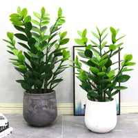 Garvee Pianta artificiale ZZ Zamioculcas Zamiifolia, materiale PU, facile da pulire, 90 cm, verde, per spazi abitativi e uffici